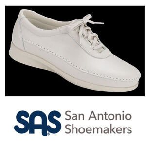 SAS Traveler Athletic Lace Up Walking Shoe Women's Sz 10 M Bone Leather